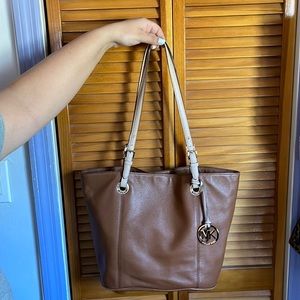 Michael Kors Brown Leather Tote Bag